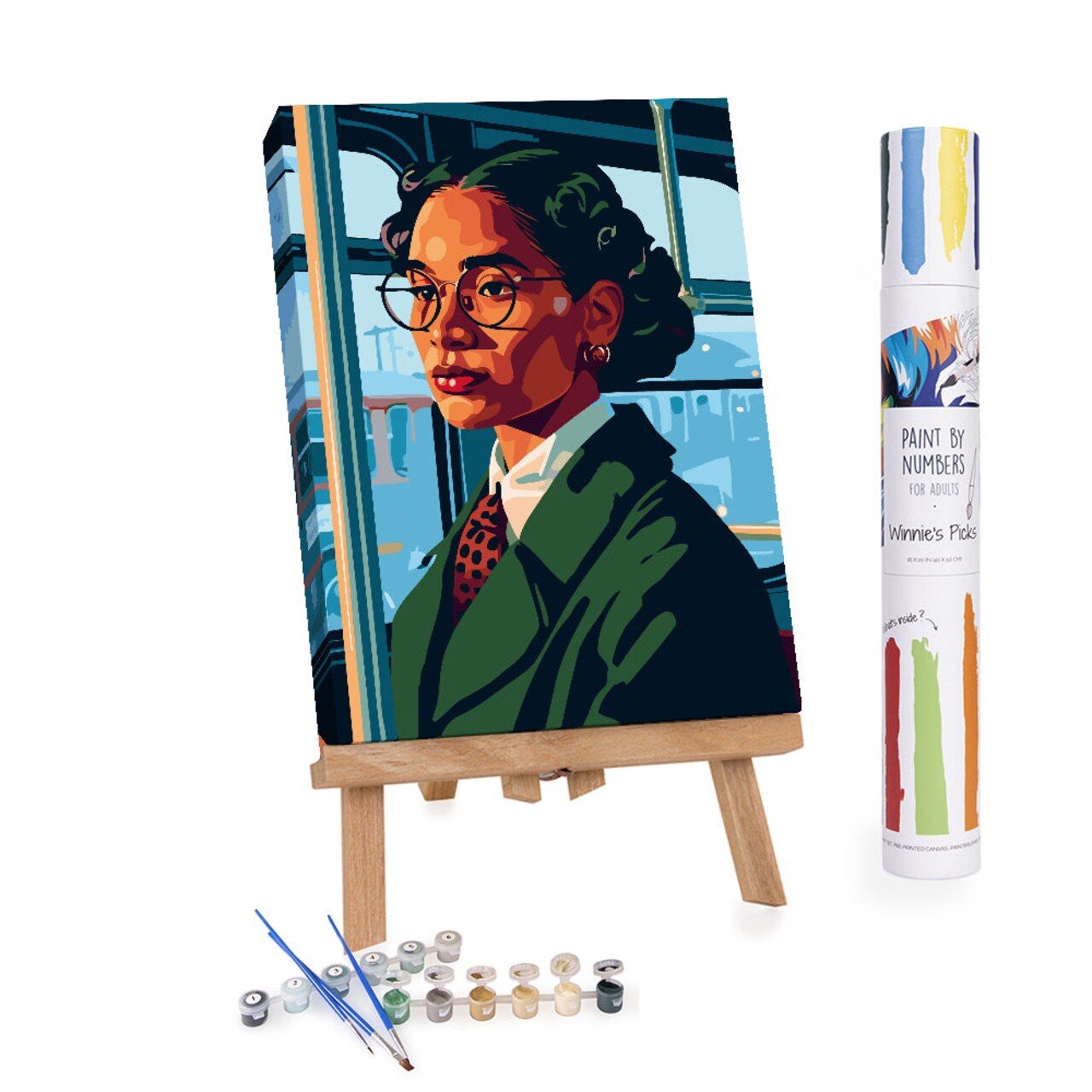 Rosa's Reverence: An Artistic Homage – Paint by Numbers Kit | DIY Painting | Canvas Art for Adults